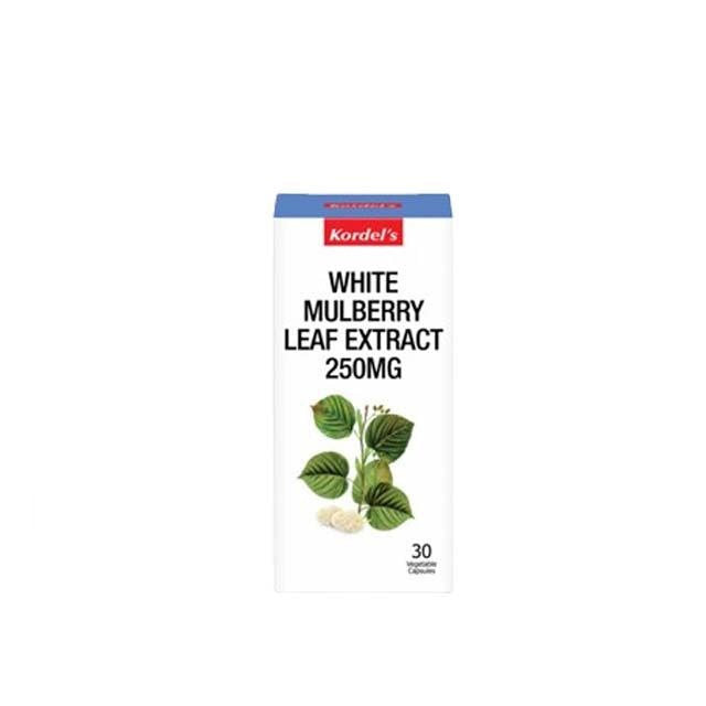 Kordel's White Mulberry Leaf Extract 250mg with 30 capsules in a decorative box