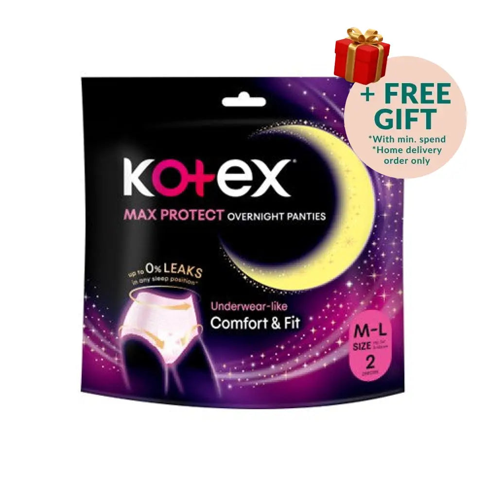 KOTEX OVERNIGHT PANTIES M/L 2S