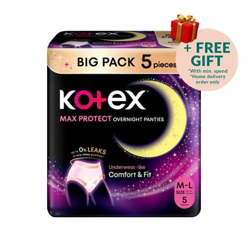 KOTEX OVERNIGHT PANTIES M/L BIG PACK 5S