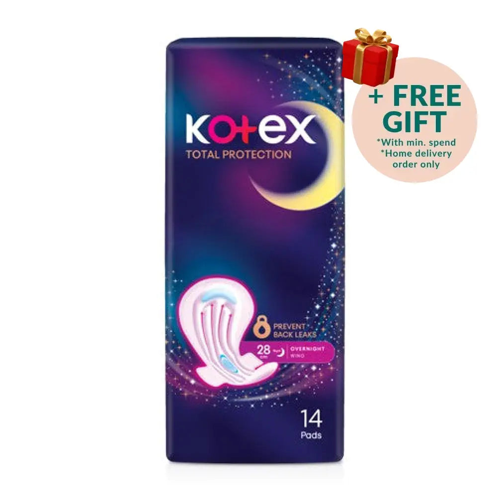 KOTEX PROACTIVE GUARDS OVERNIGHT WING 28CM 14S