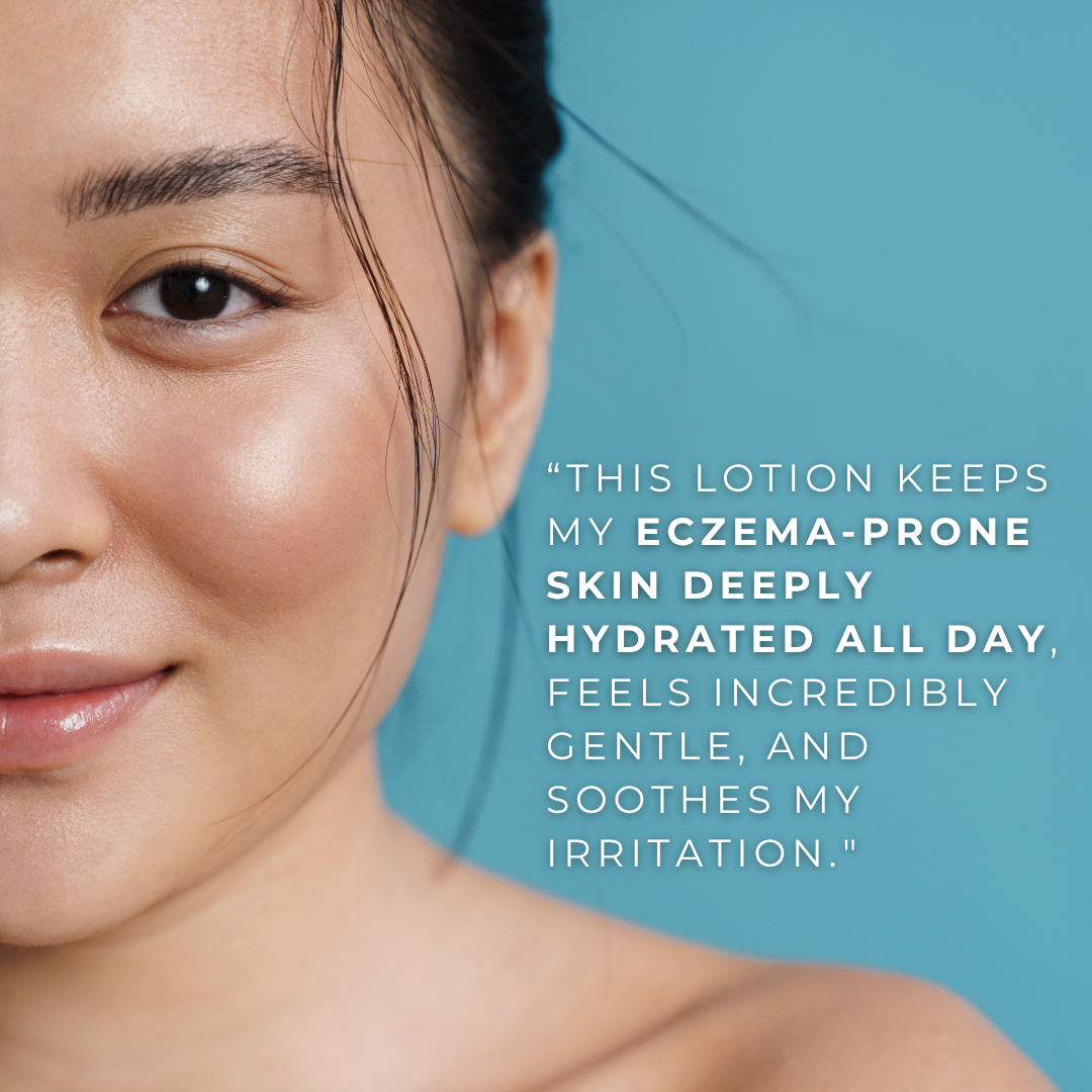 LAMIUX Hydrating Moisturizing Lotion for Dry Skin, providing all-day hydration and gentle soothing relief for sensitive skin.