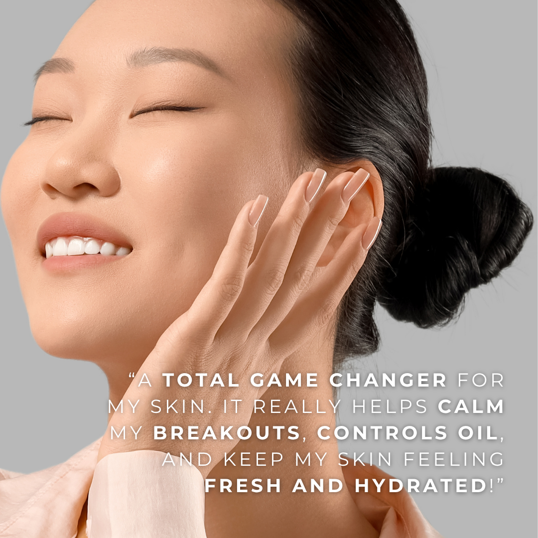 LAMIUX Anti Acne Mist for calming breakouts and controlling oil, leaving skin fresh and hydrated