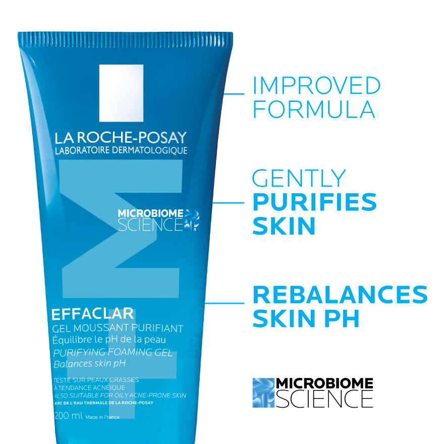 La Roche-Posay acne treatment set including Effaclar Purifying Foaming Gel for balanced skin pH