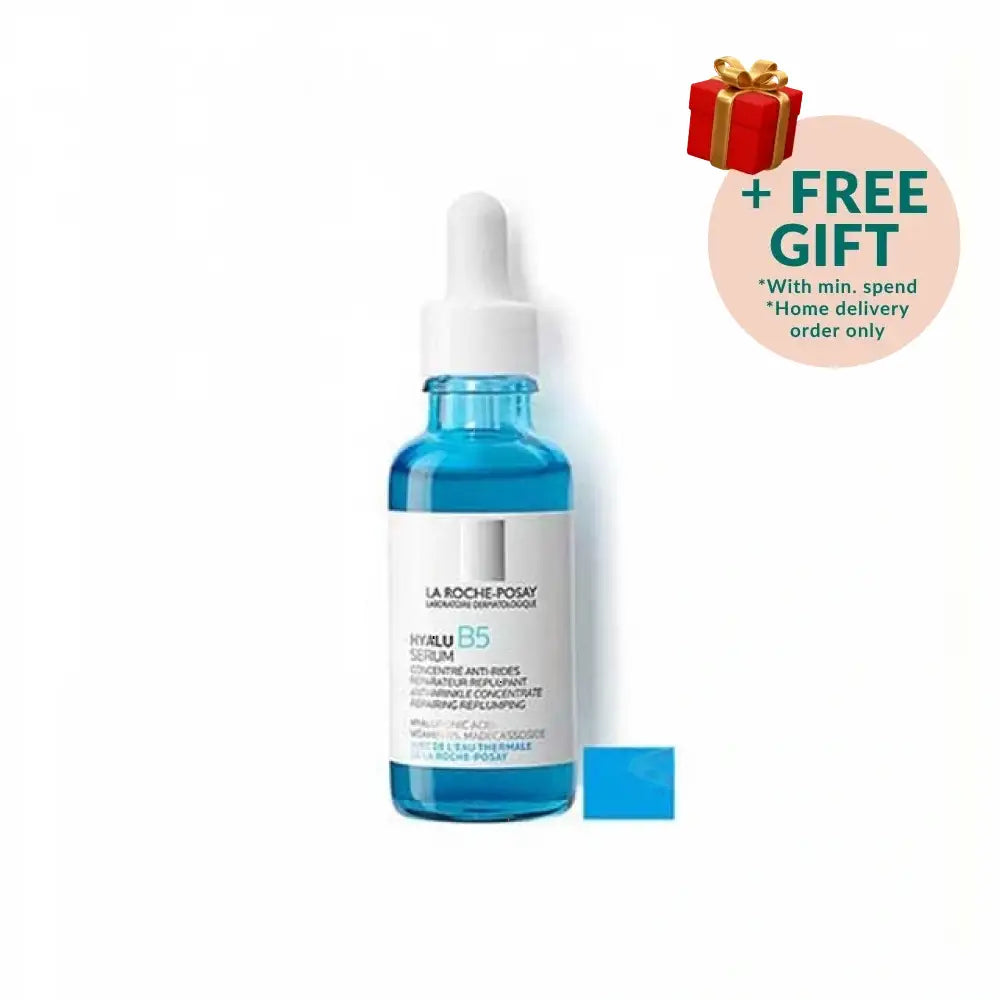 La Roche Posay Hyalu B5 Serum in a blue dropper bottle for anti-aging skin treatment