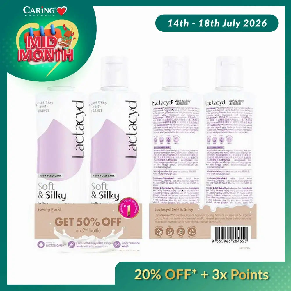 LACTACYD SOFT & SILKY 250ML 2S