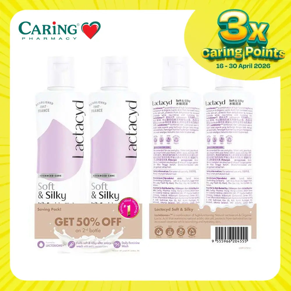 LACTACYD SOFT & SILKY 250ML 2S