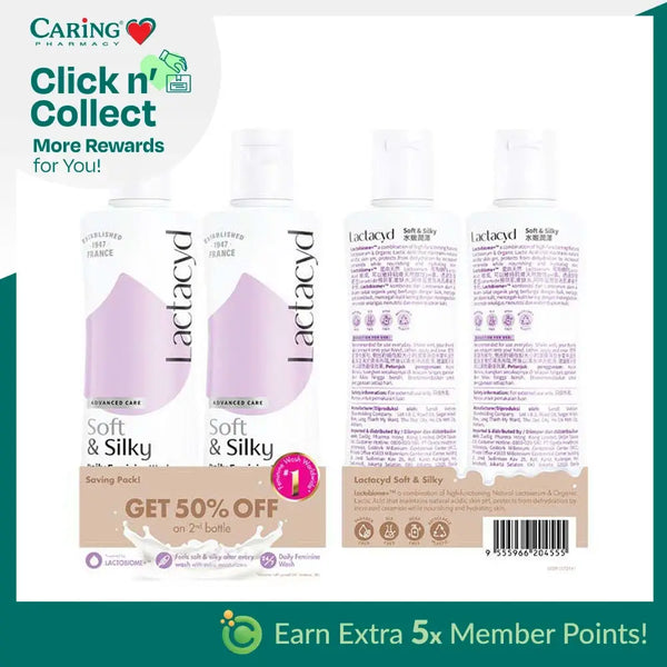 LACTACYD SOFT & SILKY 250ML 2S