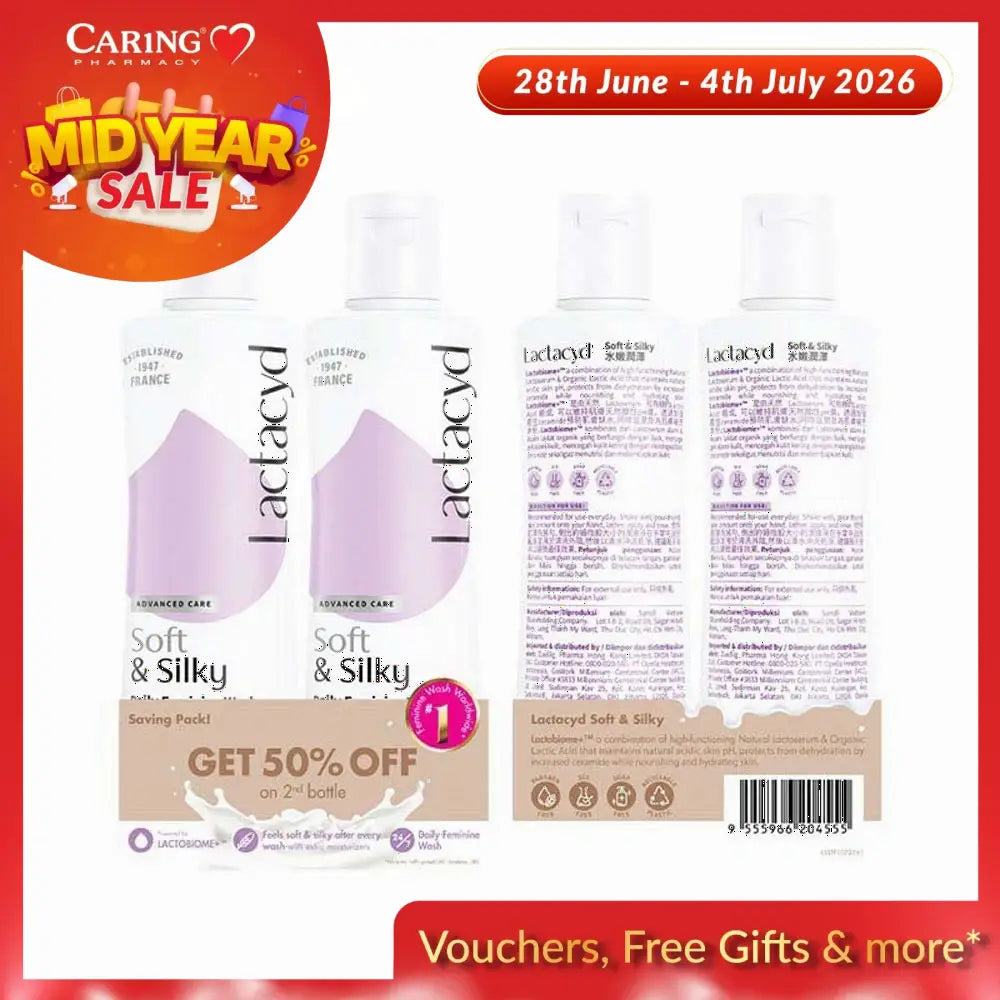 LACTACYD SOFT & SILKY 250ML 2S