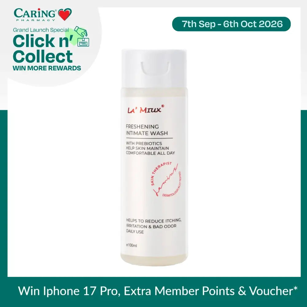 LAMIUX Freshening Intimate Wash with Prebiotics for comfortable and irritation-free daily use