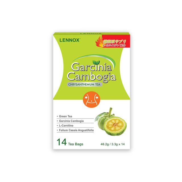 LENNOX Garcinia Cambogia tea bags pack featuring 14 green tea bags for health benefits