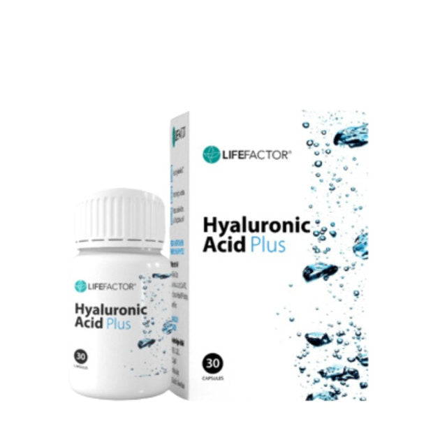 LIFE FACTOR Hyaluronic Acid Supplement Malaysia in a bottle with 30 capsules for skin hydration