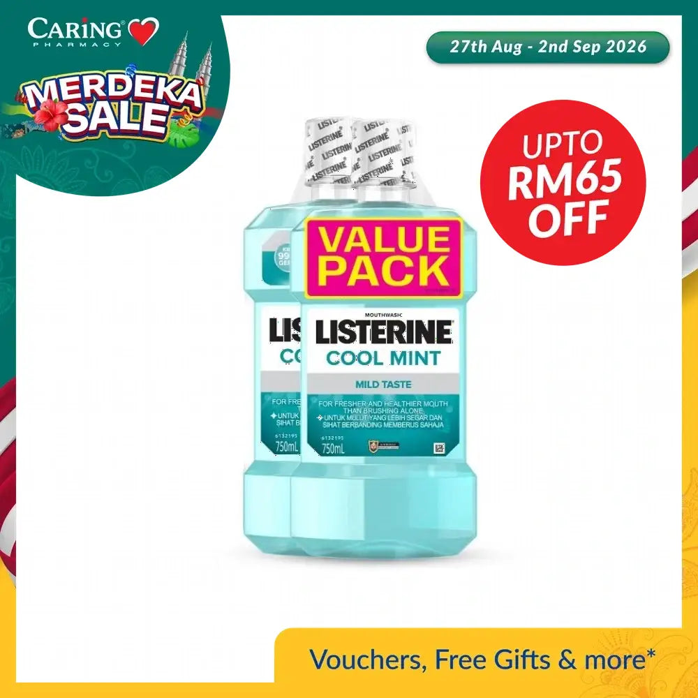LISTERINE COOL MINT MILD TASTE 750ML 2S