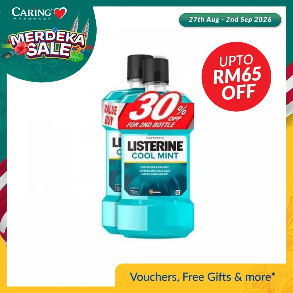 LISTERINE COOLMINT 750ML 2S