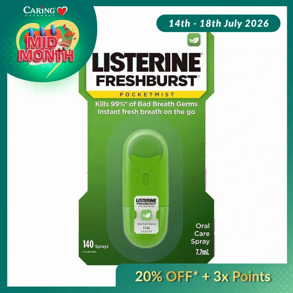 LISTERINE FRESHBURST POCKETMIST 7.7ML