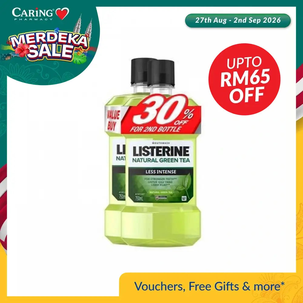 LISTERINE GREEN TEA 750ML 2S