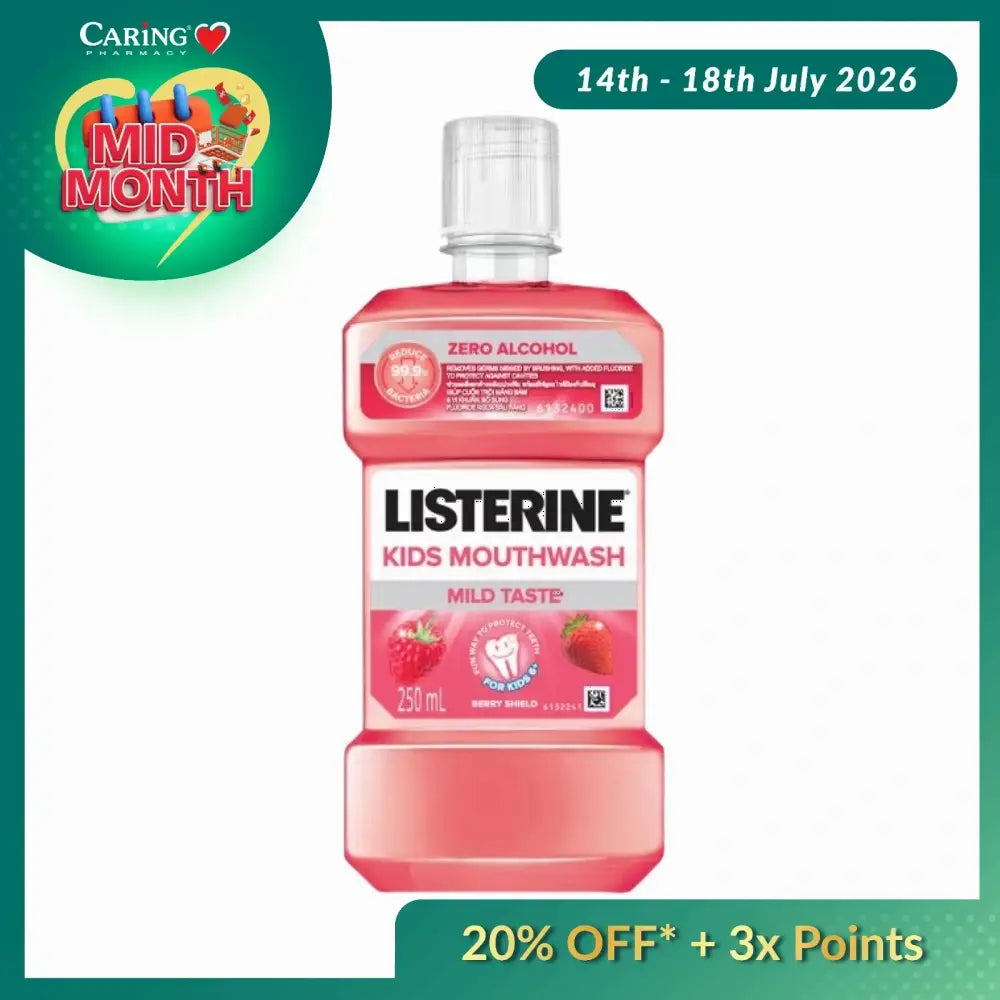 LISTERINE KIDS MOUTHWASH BERRY SHIELD 250ML