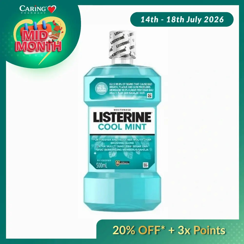 LISTERINE MOUTHWASH COOL MINT 500ML