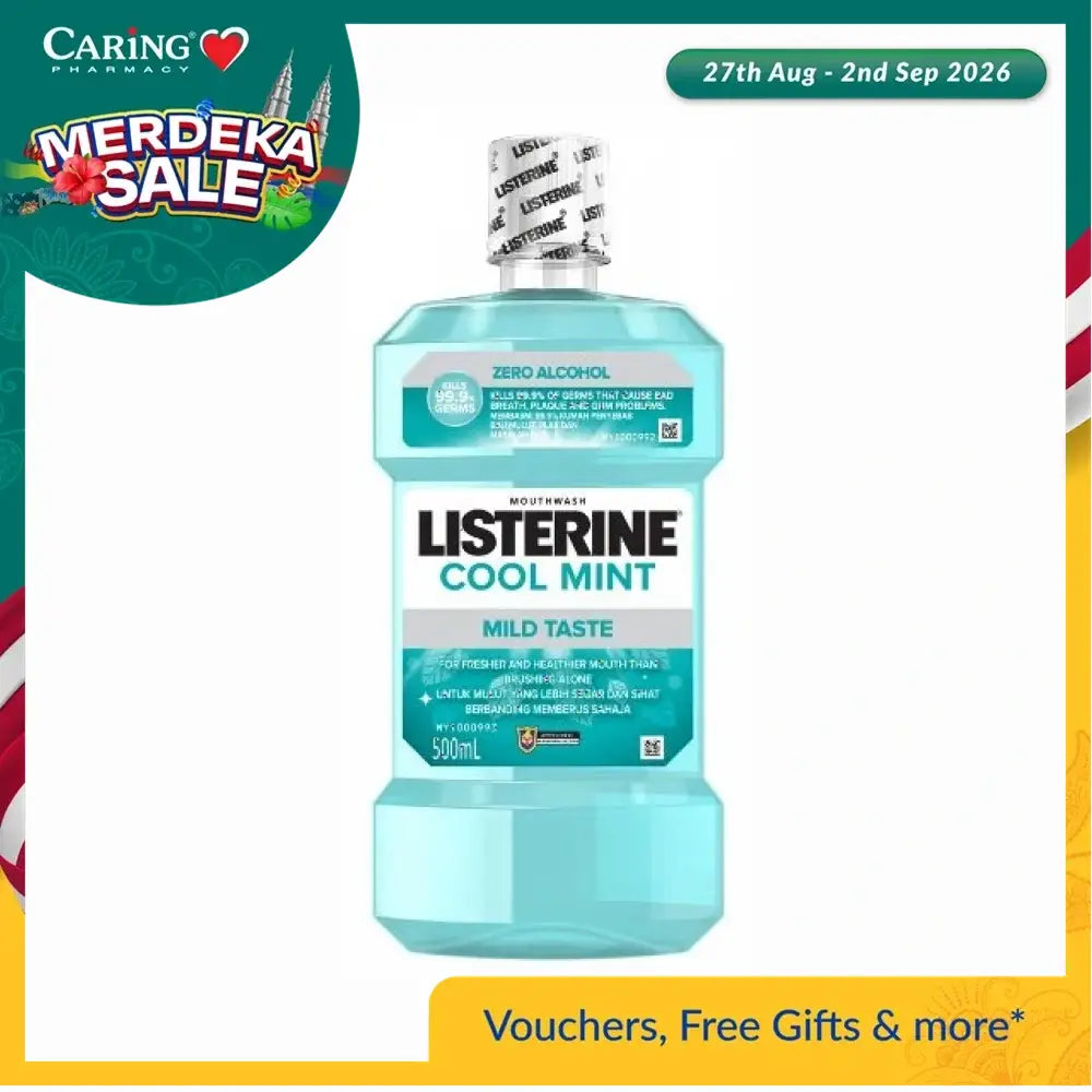 LISTERINE MOUTHWASH COOL MINT MILD TASTE 500ML
