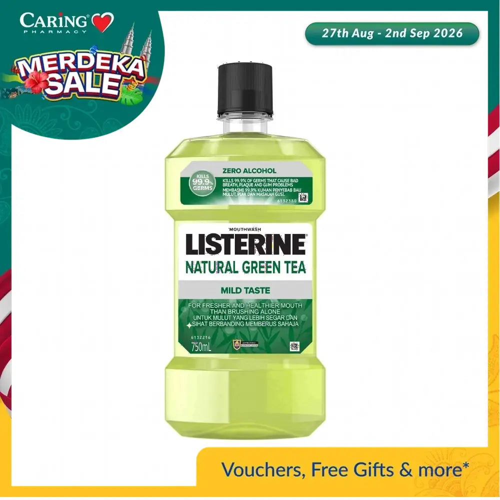 LISTERINE MOUTHWASH GREEN TEA MILD TASTE 500ML