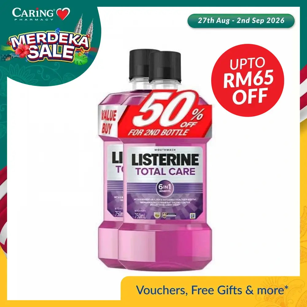 LISTERINE TOTAL CARE 750ML 2S