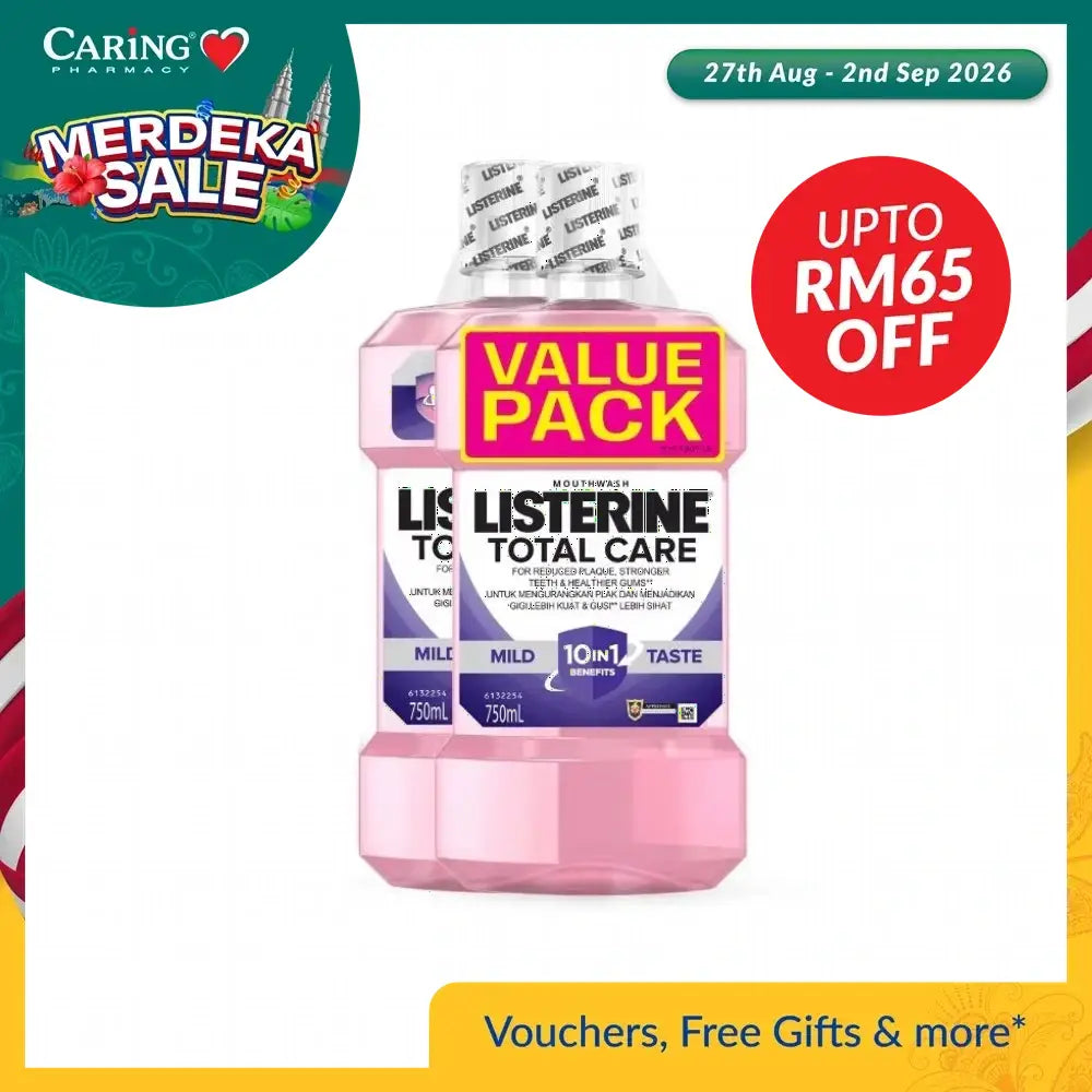 LISTERINE TOTAL CARE MILD TASTE 750ML 2S