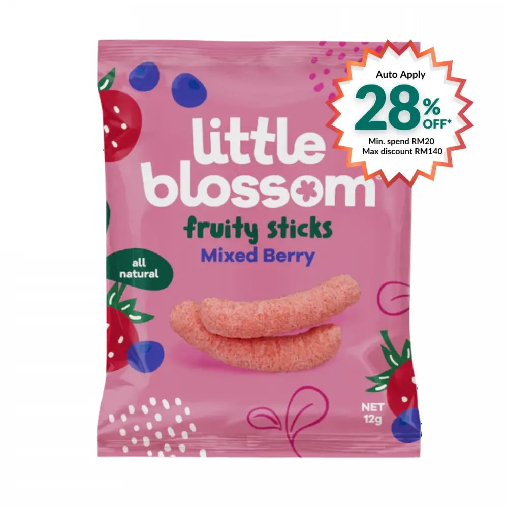 LITTLE BLOSSOM FRUITY STICKS MIXED BERRY 12G