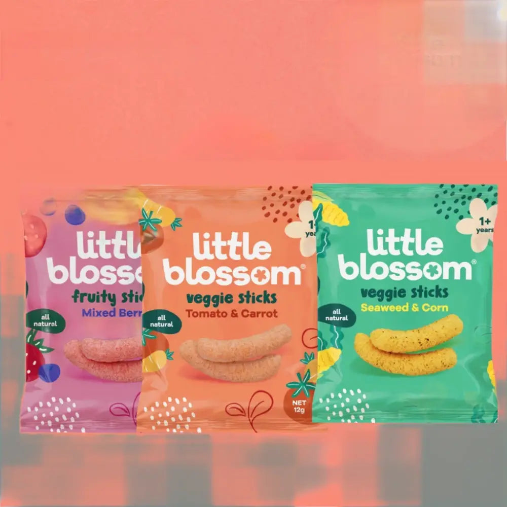 LITTLE BLOSSOM FRUITY STICKS SEAWEED & CORN 12G