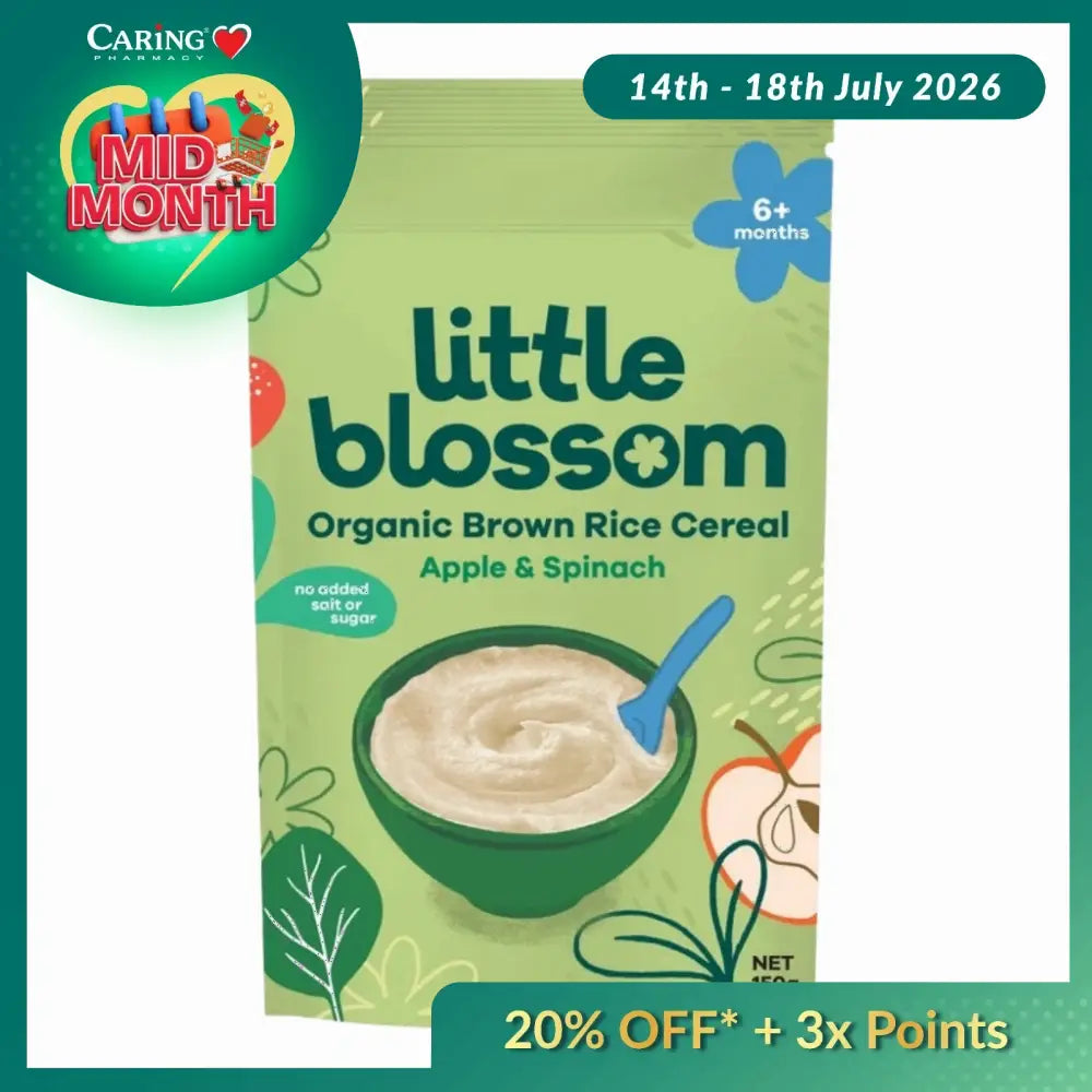 LITTLE BLOSSOM RICE CEREAL APPLE & SPINACH 150G