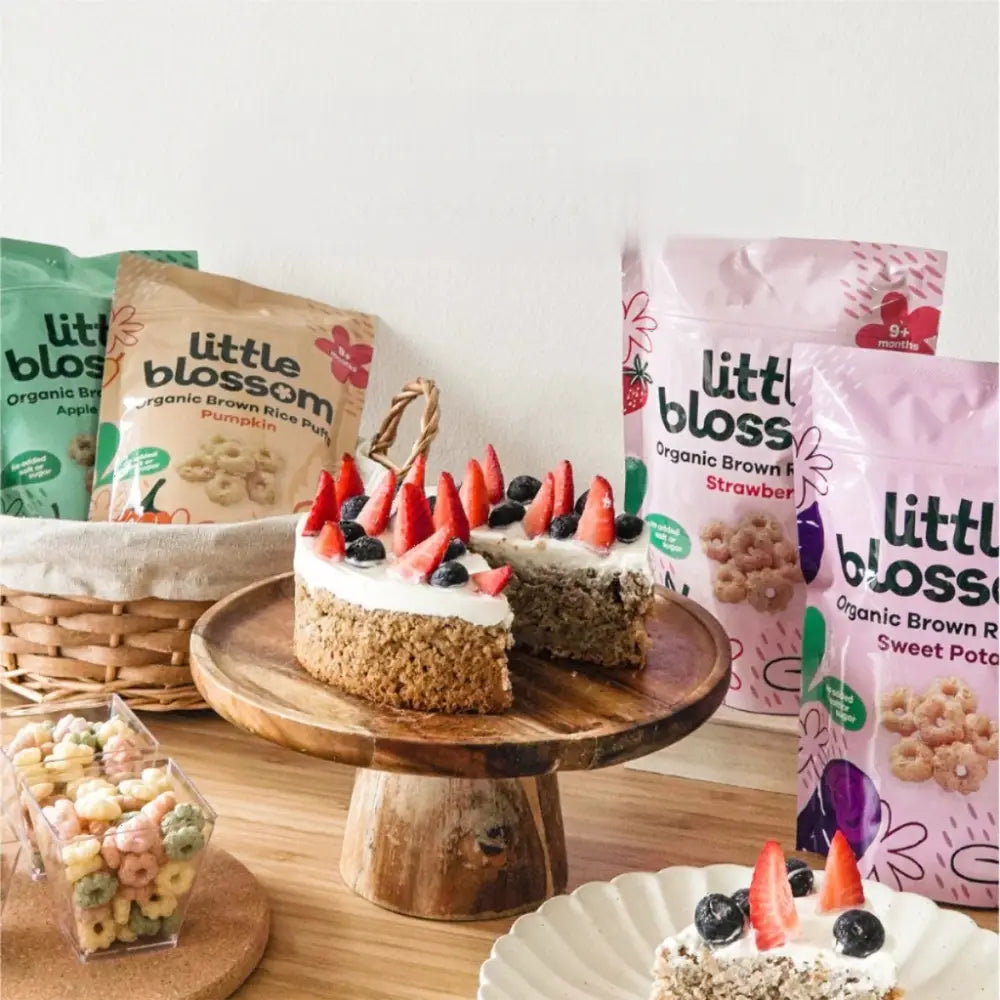 LITTLE BLOSSOM RICE PUFFS APPLE & BROCCOLI 40G
