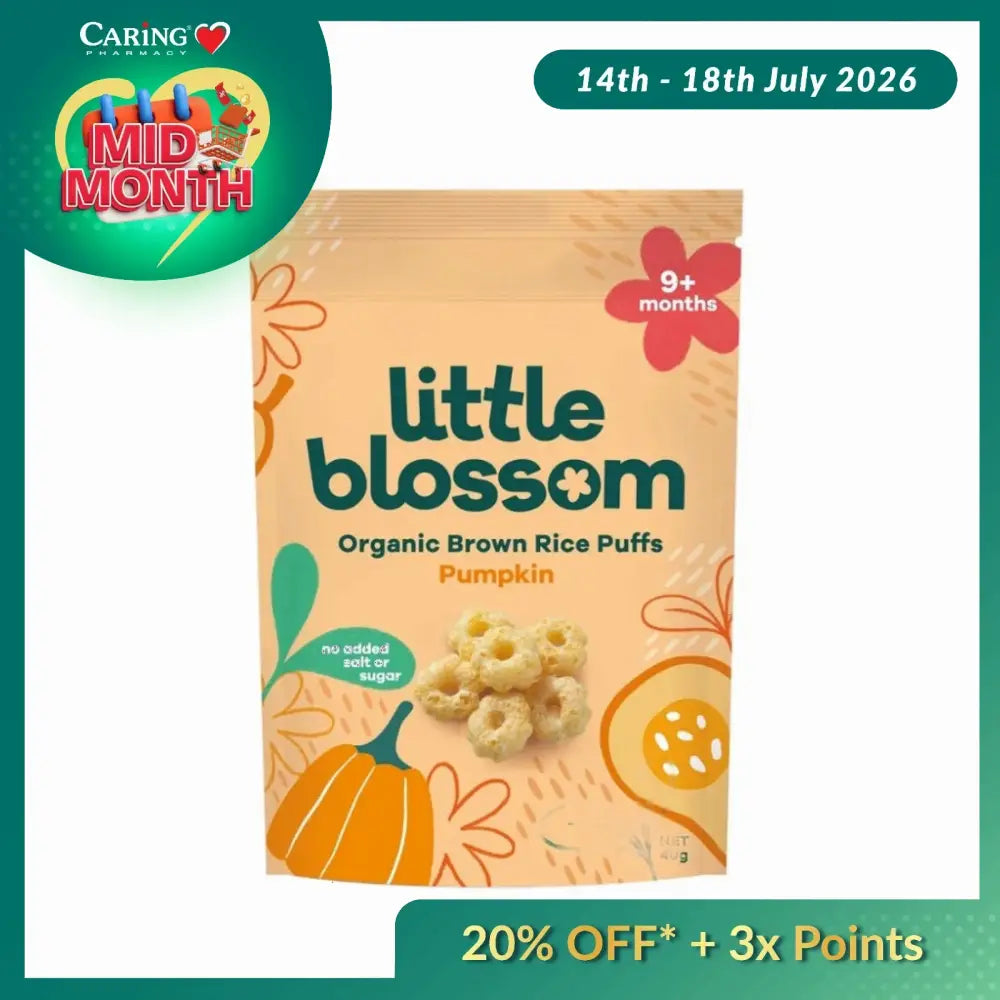 LITTLE BLOSSOM RICE PUFFS PUMPKIN 40G