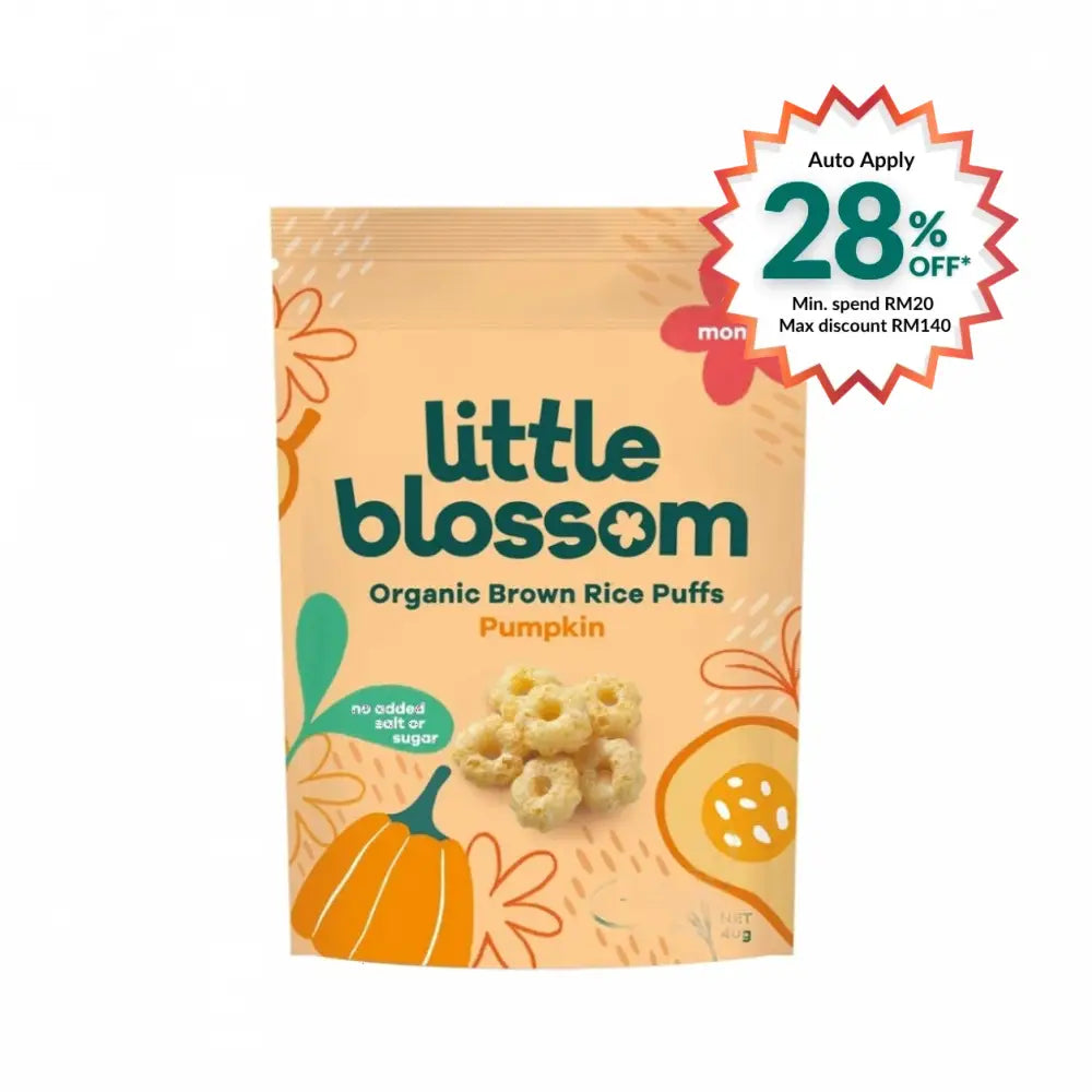 LITTLE BLOSSOM RICE PUFFS PUMPKIN 40G