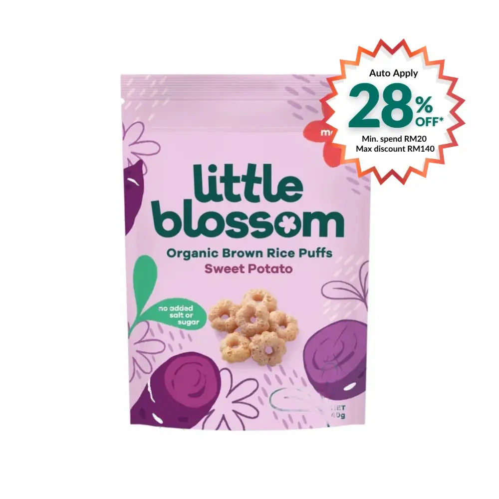 LITTLE BLOSSOM RICE PUFFS SWEET POTATO 40G