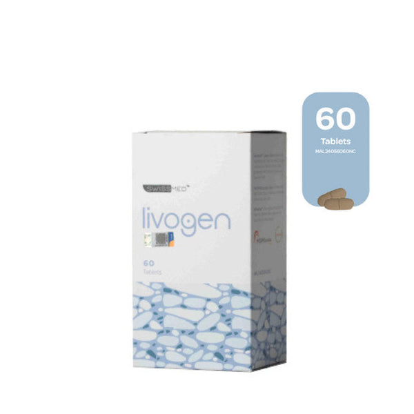 SWISSMED Livogen iron supplement Malaysia, 60 tablets in a sleek packaging for enhanced iron intake
