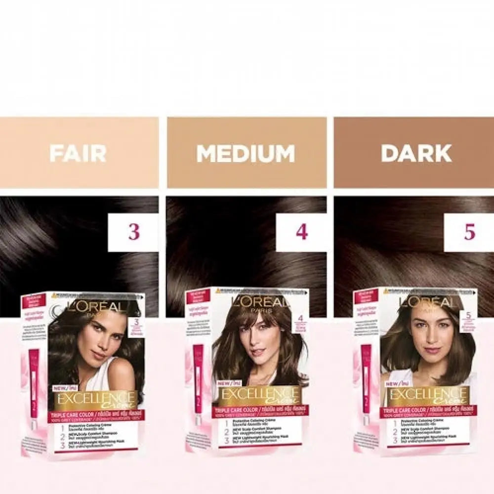 LOREAL EXCELLENCE CREME HAIR COLOUR - 5 NATURAL LIGHT BROWN 1S