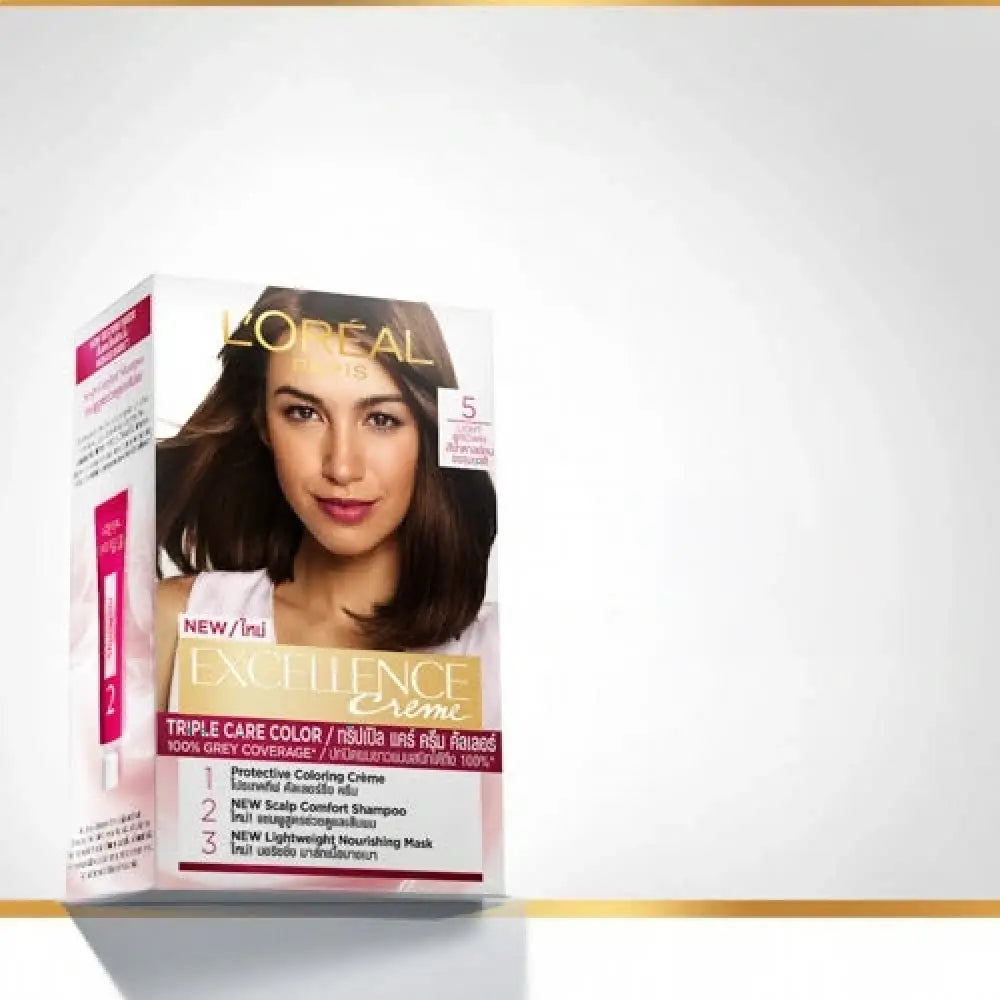 LOREAL EXCELLENCE CREME HAIR COLOUR - 5 NATURAL LIGHT BROWN 1S