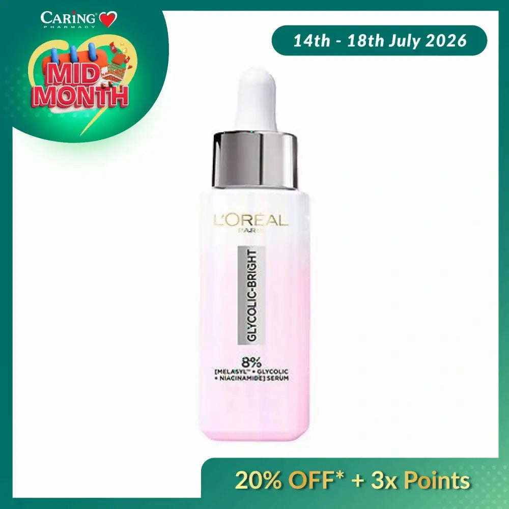 LOREAL GLYCOLIC-BRIGHT ANTI-DARK SPOT BRIGHTENING SERUM 15ML