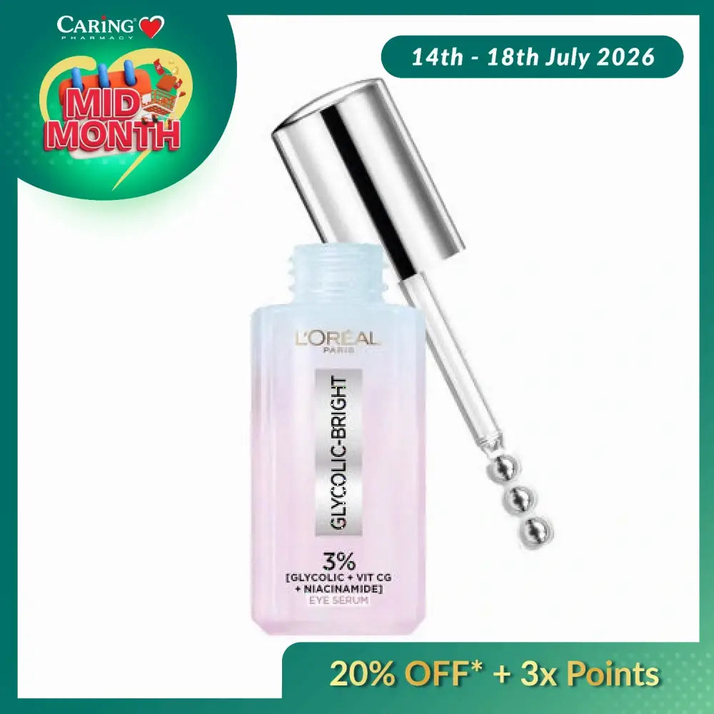 LOREAL GLYCOLIC-BRIGHT EYE SERUM 20ML