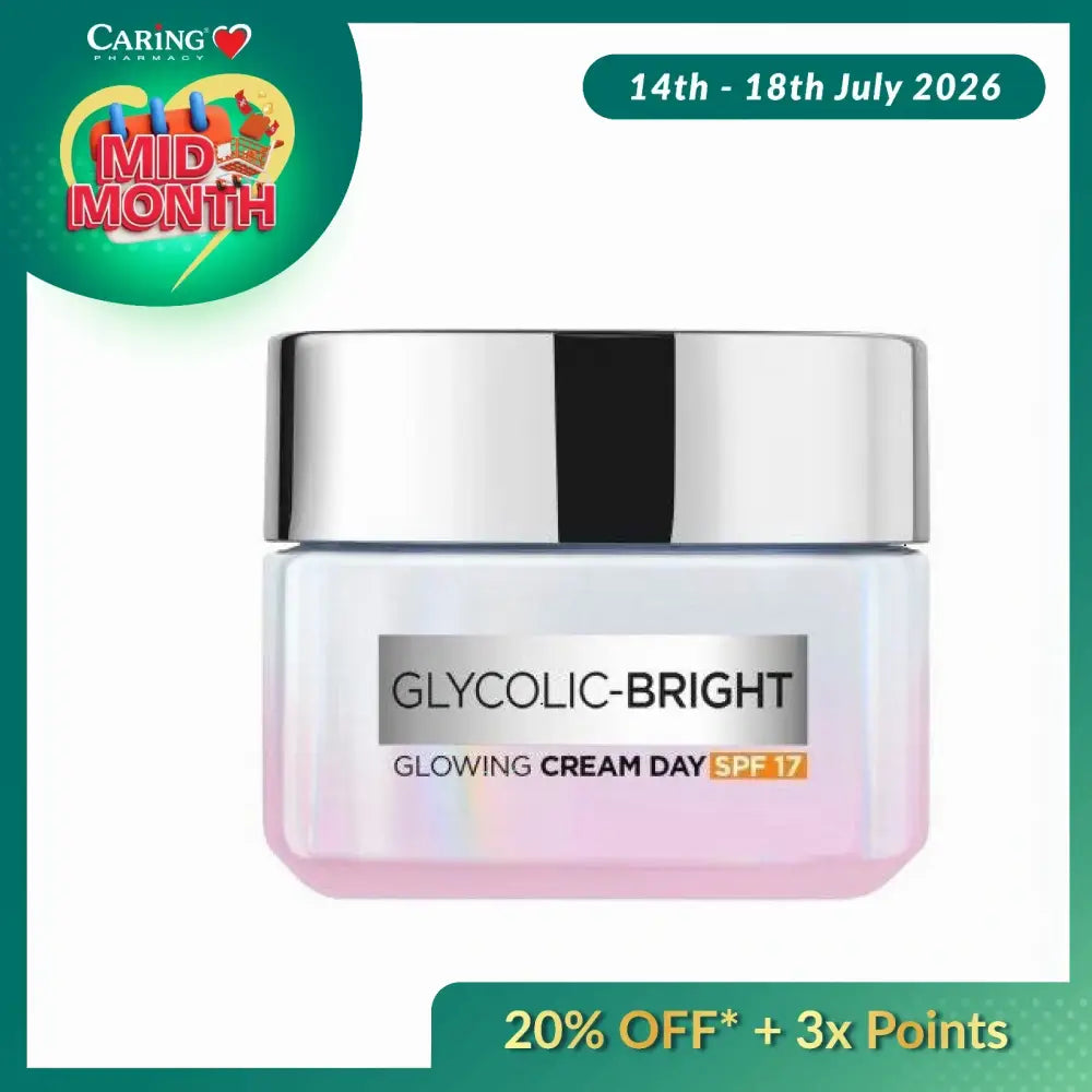 LOREAL GLYCOLIC-BRIGHT GLOWING DAY CREAM SPF30 50ML