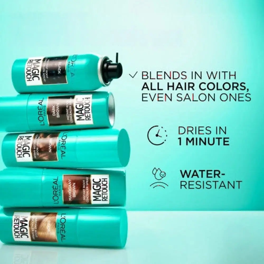 LOREAL MAGIC RETOUCH INSTANT ROOT CONCEALER SPRAY-BLACK 75ML