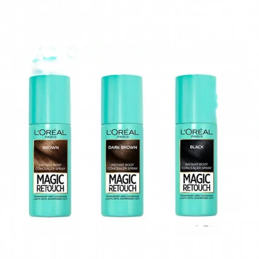 LOREAL MAGIC RETOUCH INSTANT ROOT CONCEALER SPRAY-BLACK 75ML