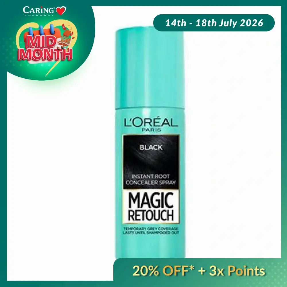 LOREAL MAGIC RETOUCH INSTANT ROOT CONCEALER SPRAY-BLACK 75ML