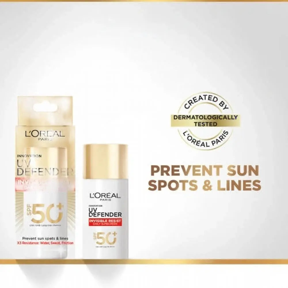 LOREAL UV DEFENDER INVISIBLE RESIST DAILY SUNSCREEN 50ML