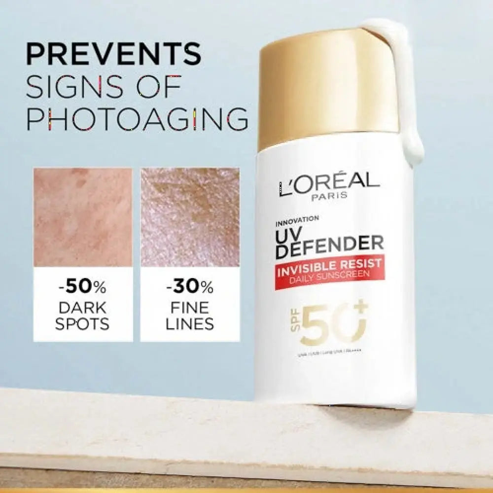 LOREAL UV DEFENDER INVISIBLE RESIST DAILY SUNSCREEN 50ML