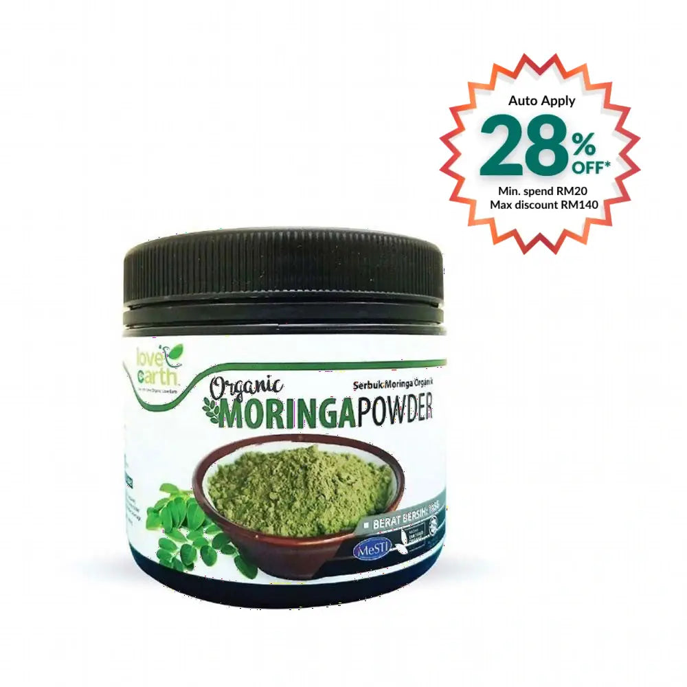 LOVE EARTH ORGANIC MORINGA LEAF POWDER 185G