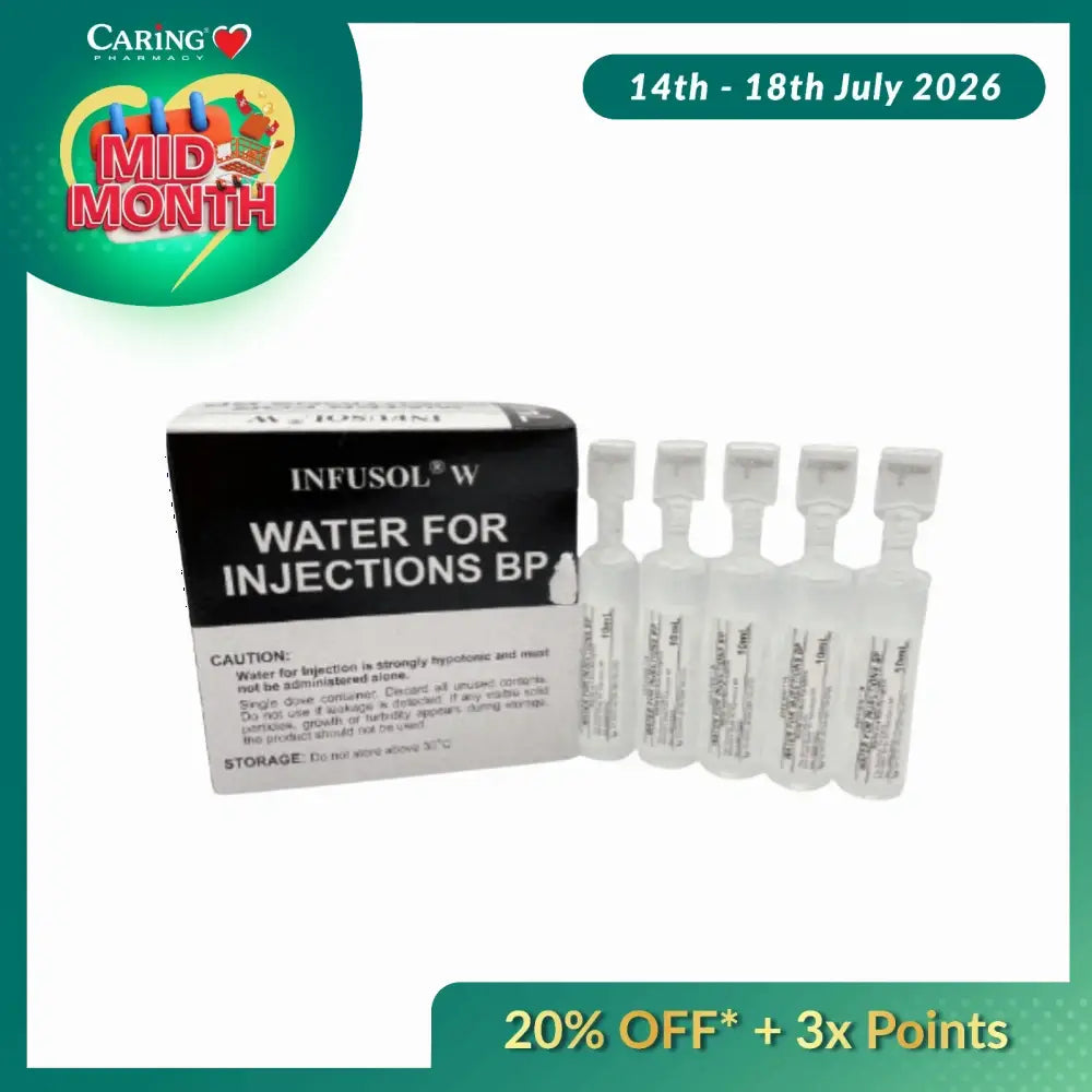 LUENWAH INFUSION WATER FOR INJECTION BP AMPOULE 10ML 20S