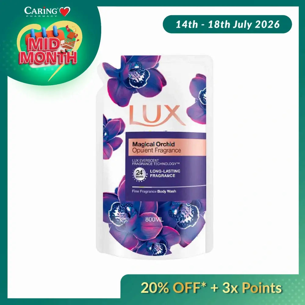 LUX BODY WASH MAGICAL ORCHID REFILL 800ML