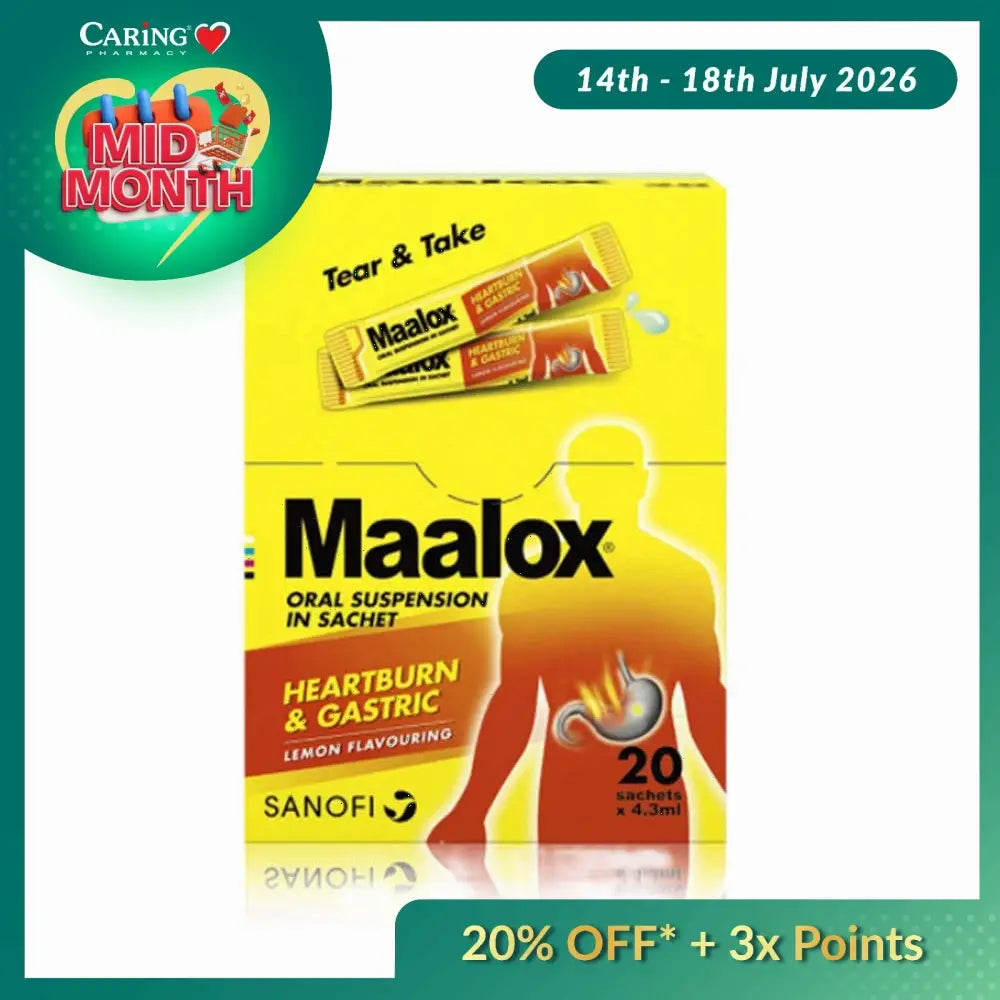 MAALOX ORAL SUSPENSION IN SACHET 4.3ML 20S