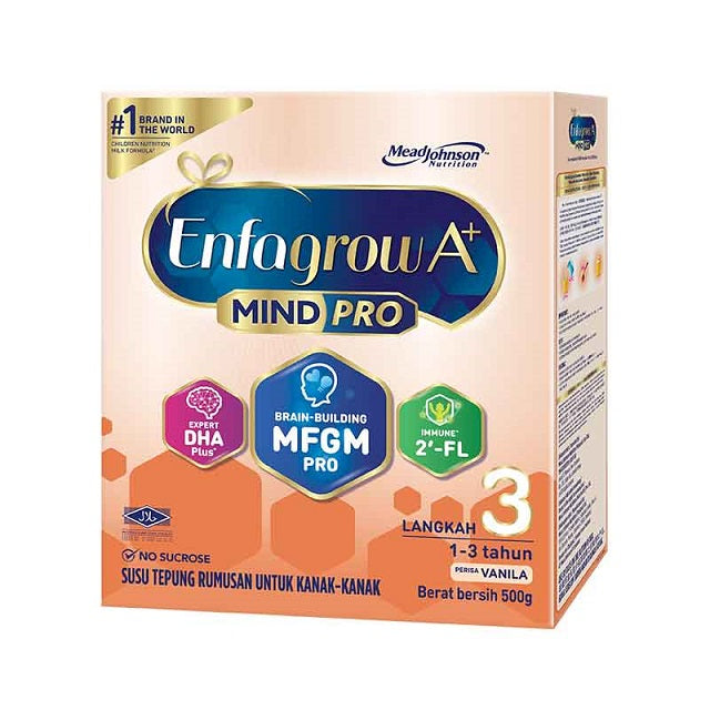 Enfagrow A+ MindPro Step 3 vanilla milk powder for children aged 1-3 years, promoting brain development
