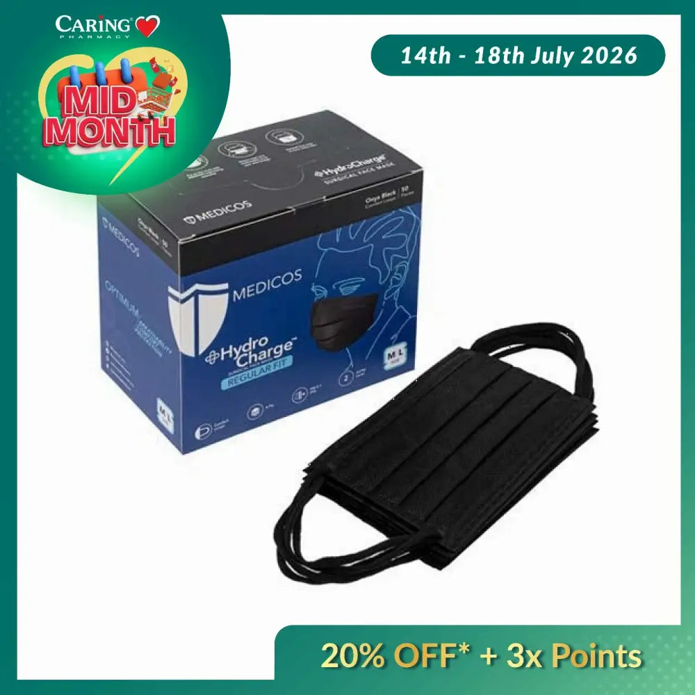 MEDICOS 4PLY HYDROCHARGE REGULAR FIT ONYX BLACK 50S