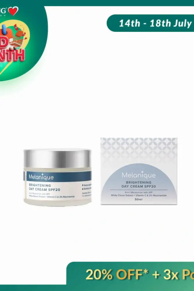 MELANIQUE BRIGHTENING DAY CREAM SPF20 50ML